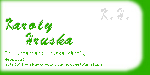 karoly hruska business card